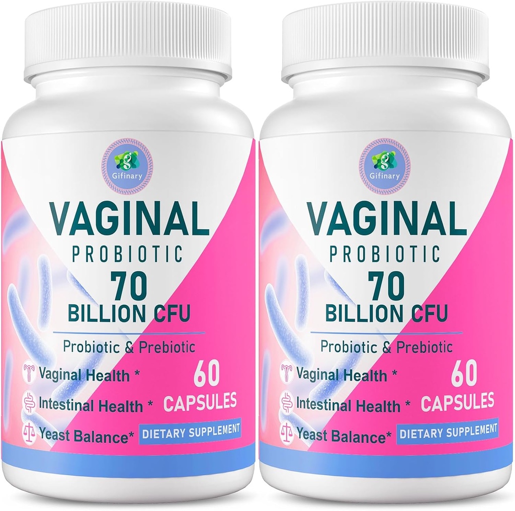 Vaginaalsed probiootikumid, 70 miljardit CFU 13 tüve probiootikumid naistele, prebiootikumid ja D-mannoos, naiste probiootikumid vaginaalseks terviseks, kuseteede, pH tasakaal, immuun- ja seedehäired, 120 kapslit