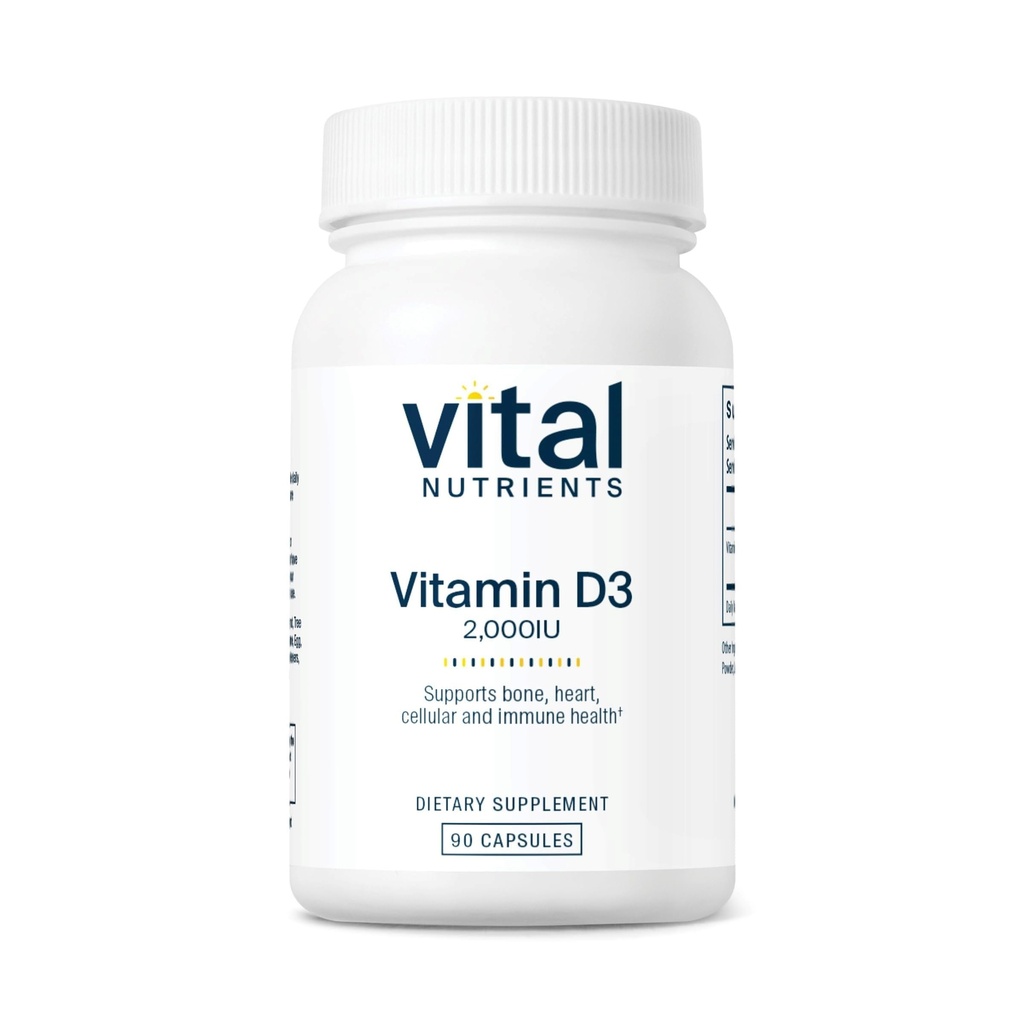 Elutähtsad toitained D-vitamiin 2000 RÜ | D3-vitamiini lisand | Terved luud, hambad, lihased * | Rakuline ja immuunfunktsioon | Kaltsiumi imendumine | Gluteeni-, piima- ja sojavaba | 90 kapslit