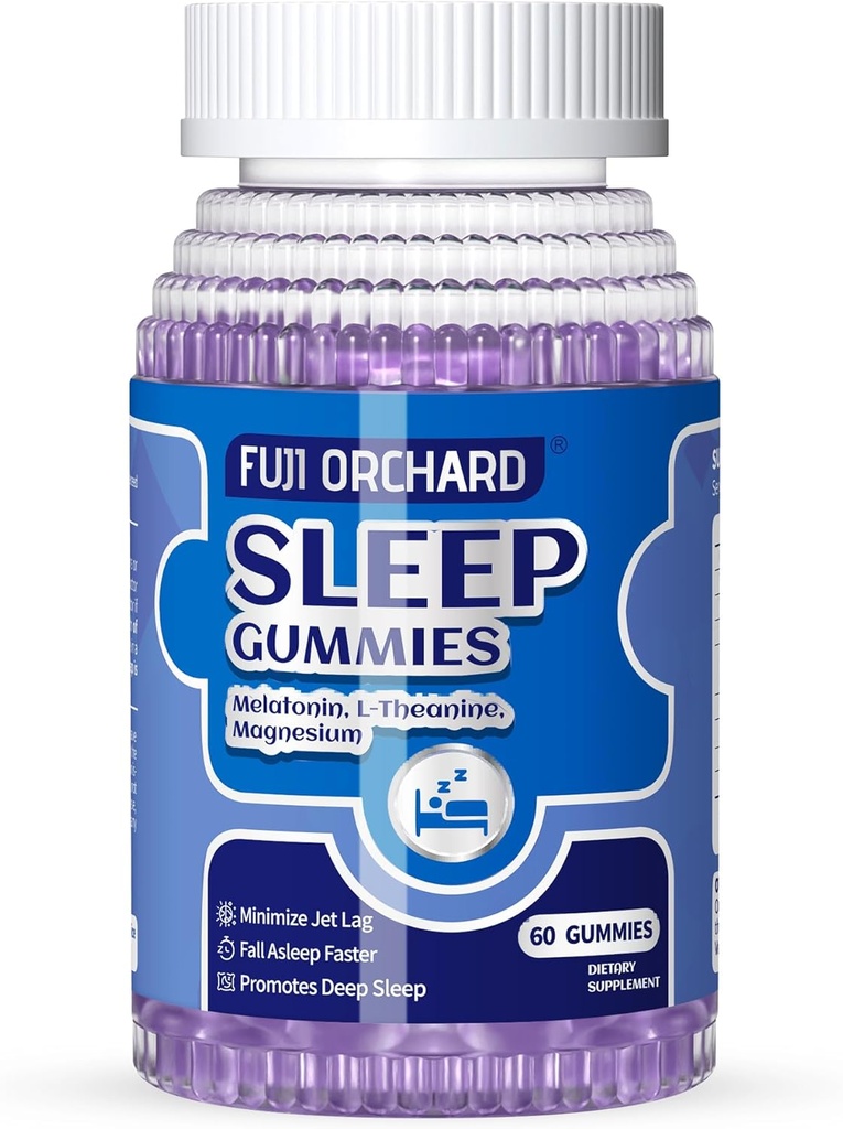 Sleep Gummies, Natural Sleep Gummies täiskasvanutele Magneesium & L-Theanine, Tugevus Melatoniini Gummies Sleep Aid täiskasvanutele, 60 Count