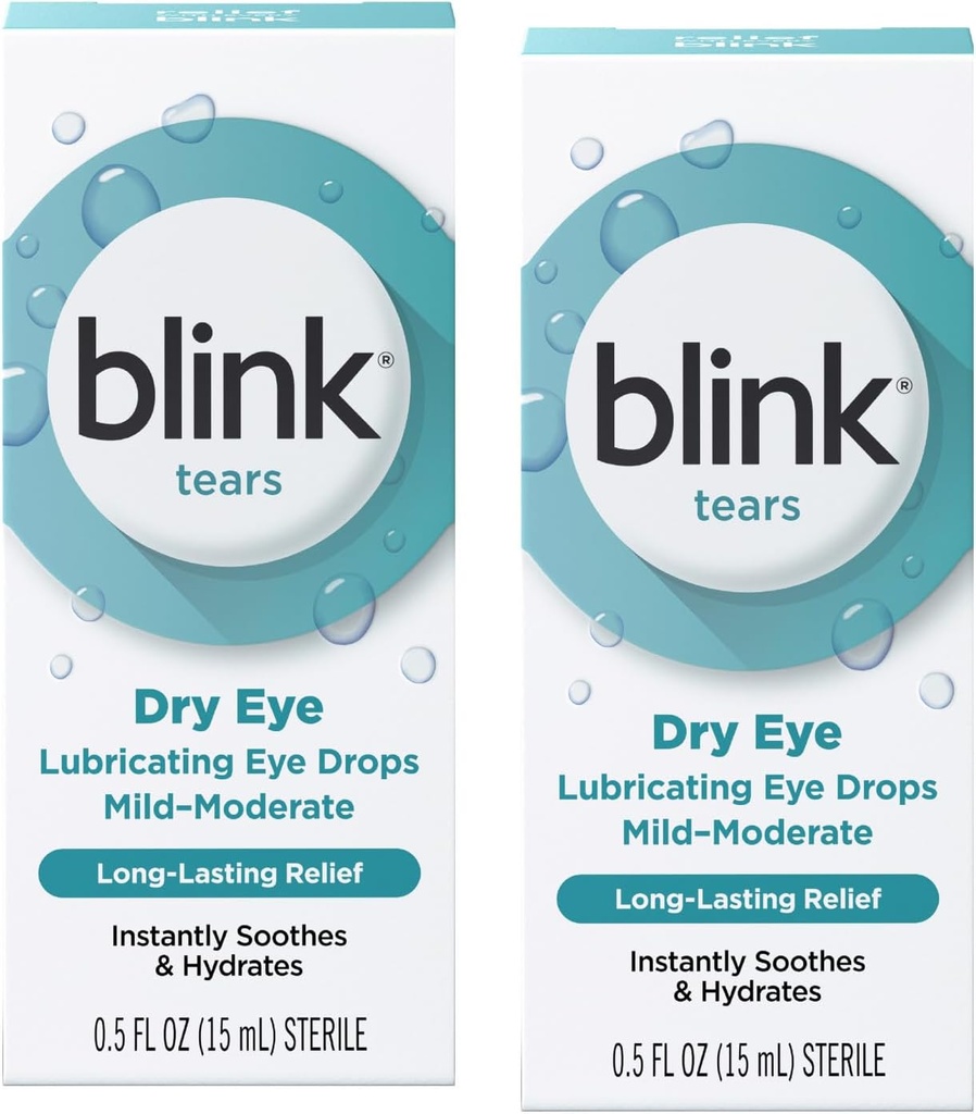 Blink pisarad määrduvad silmatilgad (mõõdukas kuiv silm), 0,5 FL OZ (15 ml) - 2-pakend