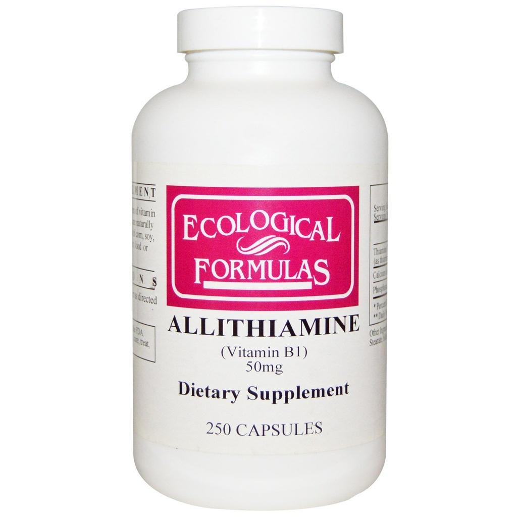 Ökoloogilised valemid Allitiamiin Vitamiin B1, 50 mg, 250 kapslit