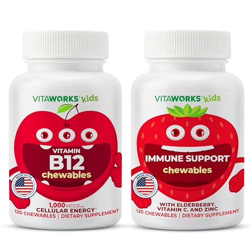 Lapsed Vitamiin B12 närimiskummi + leedrimarja + tsink + C närimiskummi