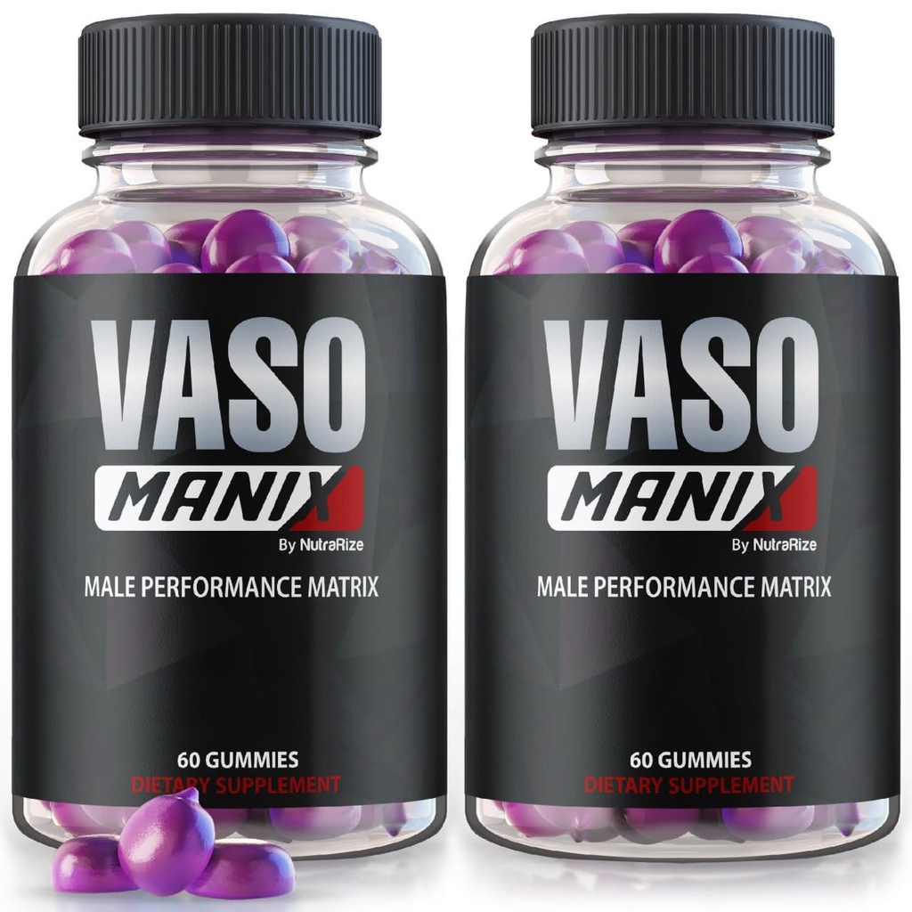 (2 Pack) VasoManix Gummies, Vaso Manix Classic Male Supplement, Kõik looduslikud valemid meestele, Premium Gummy, et toetada jõudlust, usaldust ja üldist tervist, ametlikud ülevaated (120 Gummies)