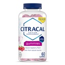 Citracal Calcium Gummies, kaltsiumilisandiga D3-vitamiiniga, toetada luude tervist, vanuses 12+, looduslik vaarikamaitse, 60 krahv