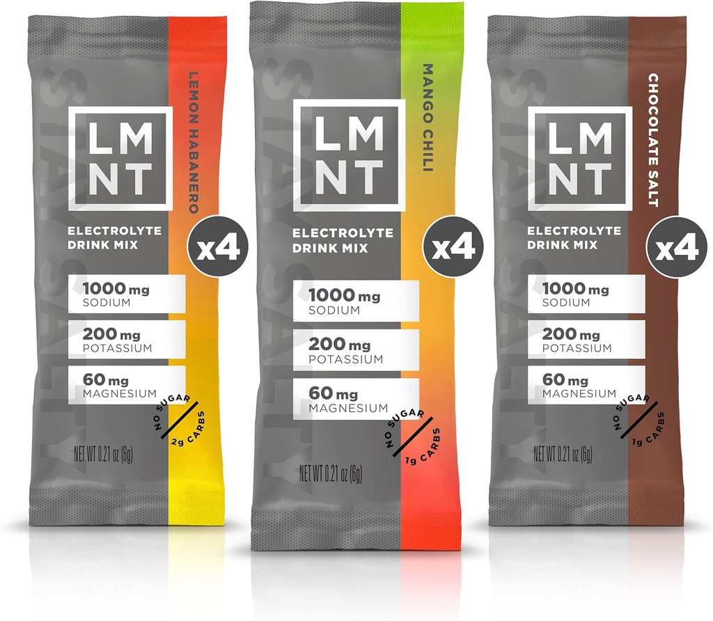 LMNT Keto elektrolüütide pulbripaketid | Paleo hüdratatsioonijoogisegu | Suhkrut ei ole, kunstlikke koostisosi ei ole | Fiesta pakend | 12 kleeppakendit