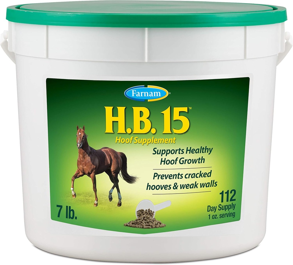 Farnam HB 15 Hoof Supplement, toetab tervislikku kabja kasvu 7 naela, 112 päeva pakkumine