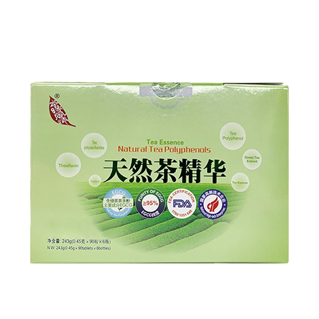 Rohelise tee ekstrakt, Uus tee Era, Looduslik tee polüfenoolid Tablets, Tee Essence,90tablets/pudelid,6 pudelit/box