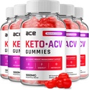 (5 Pack) Ace Keto ACV Gummies - Advanced Formula Ace Keto Plus ACV Gummies Apple Siider Äädikas ACV, Kaalujuhtimine, Toidulisa kommentaare Mehed Naised (300 Gummies)