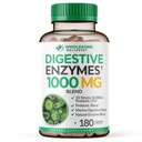 Terve heaolu seedetrakti ensüümid 1000MG Plus Prebiootikumid ja probiootikumid Täiendus, 180 kapslit, orgaaniline taimepõhine Vegan valem seedimiseks ja laktoos koos Amylase & Bromelain, 3-6 kuud tarne