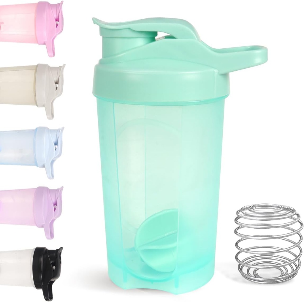 D.Y.A 16oz Shaker Bottle, Leak Proof Sport Shaker for Protein Shakes, Pre Workout & Travel, BPA Free, Green, 16oz/500 ml