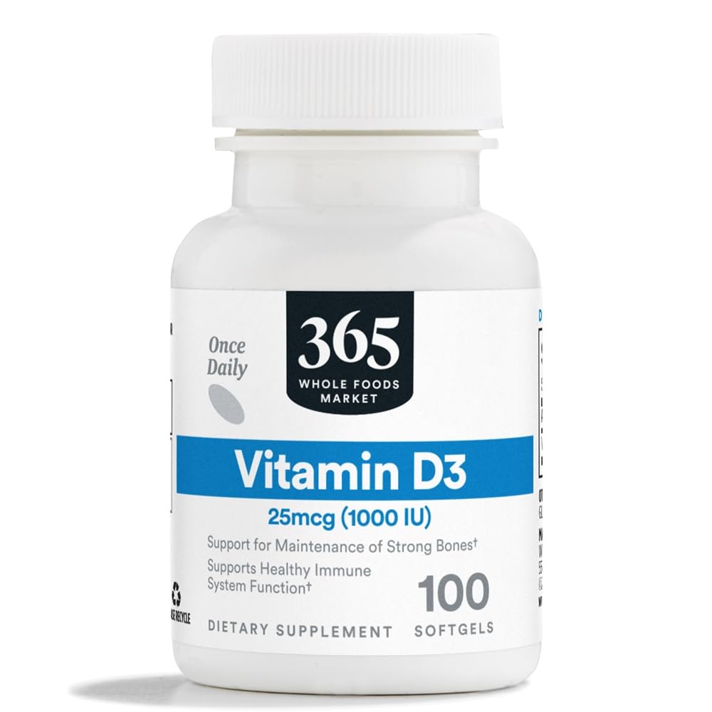 365 kogu toiduturu poolt, D3-vitamiini softgeelid, 1000 IU, 100 CT