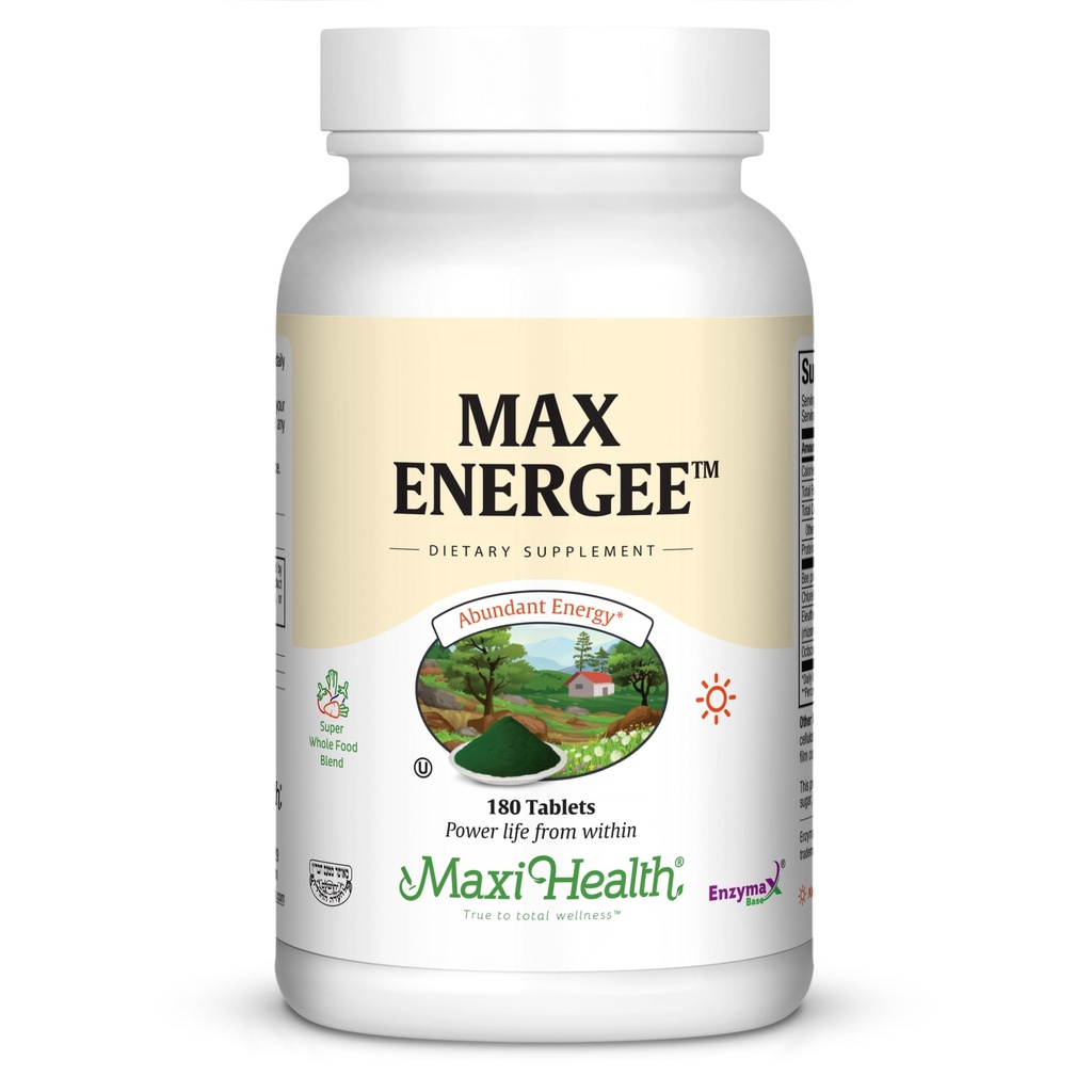 Maxi Health Max Energee - Natural Energy and Stamina Booster - 180 tabletti - Kosher