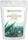 Z Looduslikud toidud Orgaaniline Agave Inuliinipulber, looduslik kiudainelisand, Prebiootiline supertoidupulber jookide, smuutide ja retseptide jaoks, toores, mitte-GMO, vegan, gluteenivaba, Kosher, 1 naela