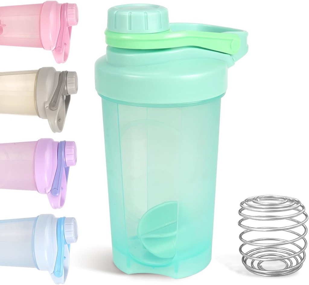 D.Y.A 16oz Shaker Bottle,Leak Proof Sport Shaker Cups Protein Shakes, Shaker Bottle for Pre Workout and Travel To Go, BPA Free & Easy Clean Protein Shaker Bottle, Green