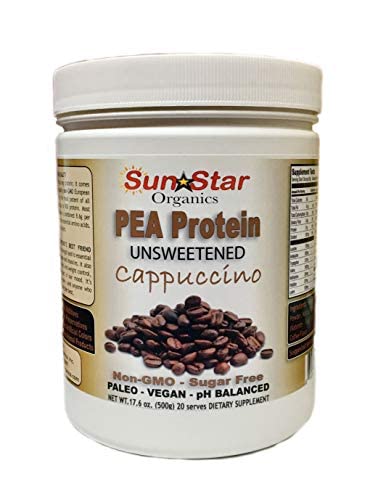 Hernevalgu pulber - magustamata - Cappuccino kohvipulbriga ja Vanilla ekstrakt, sojavaba, mitte-GMO 17,6 oz
