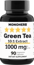 MONOHERB Green Tea Extract 1000 mg - 90 taimekapslit