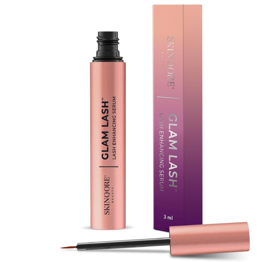 GlamLash Eyelash Growth Seerum | Rapid Lash Conditioner | Grow Longer Thicker Lashes | Keratin Peptides and Amino Acids Eyelash Enhancing Seerum | Natural Eyelash Growth | USA Made - 3 ml