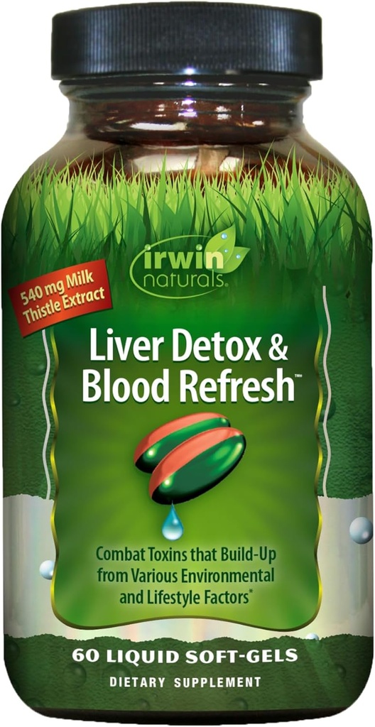 Irwin Naturals Maksa detox & Blood Refresh - 60 vedelat softgels - Maksa ja antioksüdandi tugi