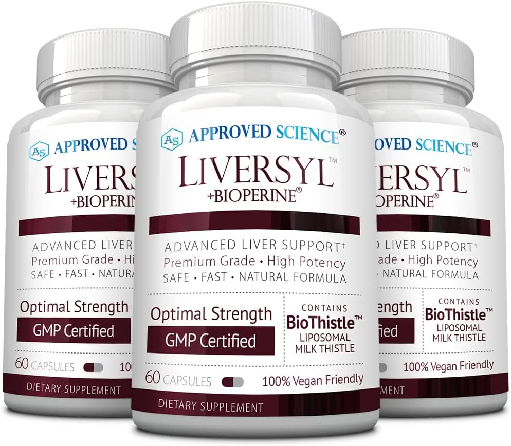 Heakskiidetud Teadus Liversyl - Optimaalse Maksafunktsiooni toetamine - Puhastamine ja Detox - Kiire ja efektiivne - Piimaohakas, artišokiekstrakt ja bioperiin - Vegan - 180 Count - 3 kuu pakkumine - valmistatud USA-s