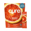 Cure Hydration | Plant-Based Electrolyte Drink Mix | No Add Sugar | FSA-HSA | Dehüdratsioon Relief Pulber valmistatud kookosvesi | Non-GMO | Vegan | Pouch of 14 Packs - Blood Orange