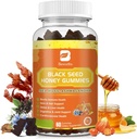 Black Seed Oil Sea Sammal Gummies koos Ashwagandha, Burdock Juur, Linden Honey, Elderberry, Kurkum, Vitamiin C, D3 & Tsink - toetab immuunsust, liigesed, seedimine, juuksed ja nahk, Vegan Gummies 60 Loeb