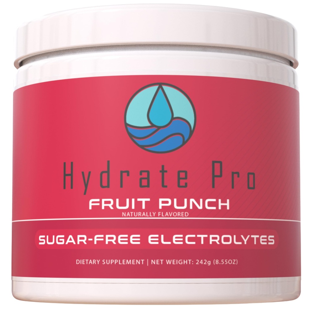 Suhkruvaba elektrolüütpulber | 1000mg kõrge naatriumelektrolüüdi kompleks | POTS tugi ja Keto Gripi ennetamine | 45 Servings Natural Hydration (Fruit Punch)