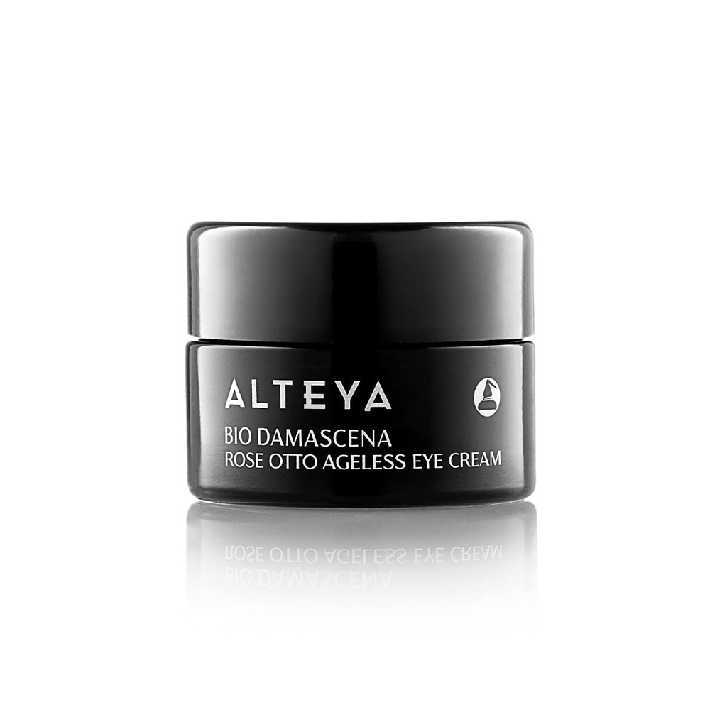 Alteya Organics Eye Cream Certified Organic Skin Care 0,51 Fl Oz/15 ml Bio Damascena auhinnaga pärjatud igipõline silmakontuurkreem orgaanilise Bulgaaria roosiõliga, mis ergastab, toidab ja pinguldab