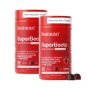 humanN SuperBeets Heart Gummies - Beet Gummy südame-tervislik energia toetus, Viinamarjaseemne ekstrakt ja peedipulber, suhkruvaba - granaatõunamarjamaitse, 120 krahv