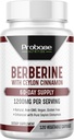 Probase Toitumine Berberiin Kaneeliekstraktiga - Gluteenivaba ja vegan - 120 kapslit - 1200 mg ühe serveerimise kohta