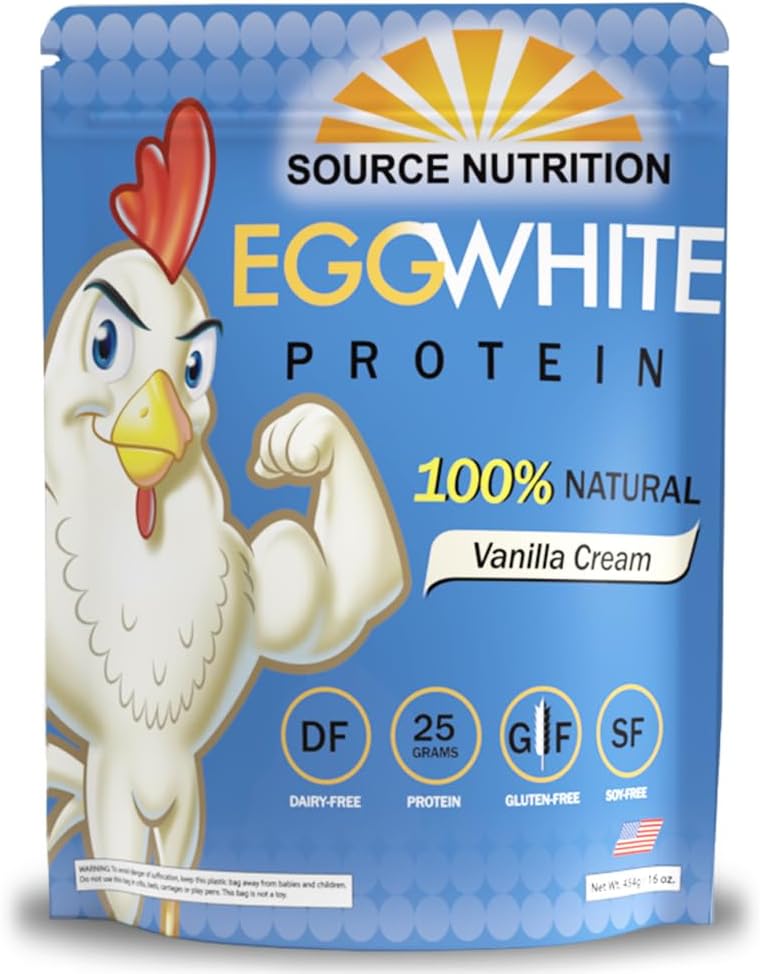 TradeKing 1 lb Munavalge valgu pulber allika toitumise järgi - 25 Grams valk, Ehita Lean lihas, Piimavaba - Vanilla kreem