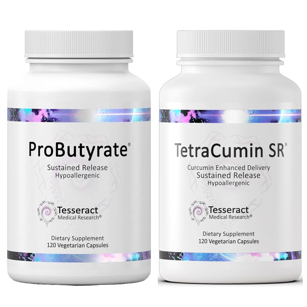 Tesseract Medical Research ProButyrate soolestiku tervise täiendada, Butyric Acid Complex & TetraCumin SR ühine tugi täiendada, püsiva vabanemisega