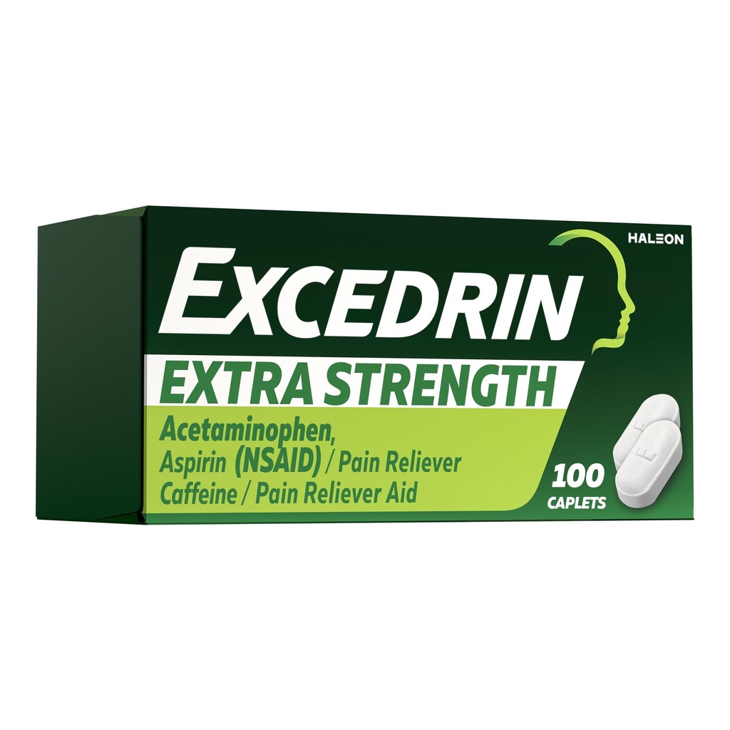 Excedrin Extra Tugevus Valu leevendavad kapslid - Peavalu leevendamine - 100 loend