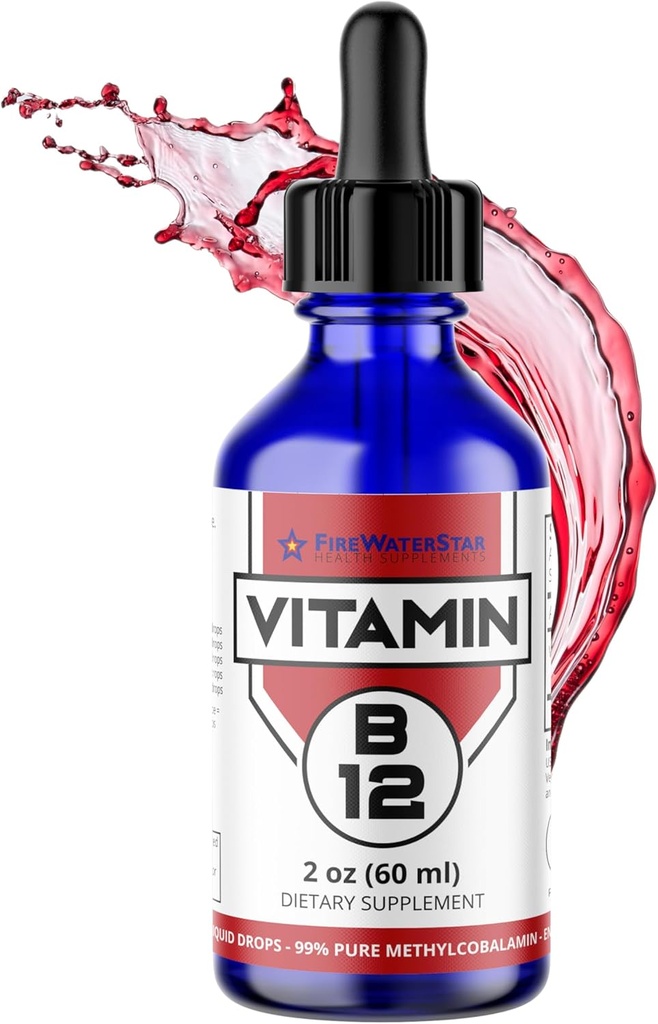 FWS Vedel B12 tilgad Vitamiin B12 täiendus 5000 mcg Sublingvaalne Metüülkobalamiin Orgaaniline mitte-GMO Vegan Suur imendumine Metüül B12 Reguleeritav annus toetab suurenenud energia tootmist
