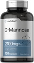 Horbäach D- Mannose | 2100mg | 120 kapslit | Suurim tugevus | Mitte-GMO & Gluteenivaba toidulisand