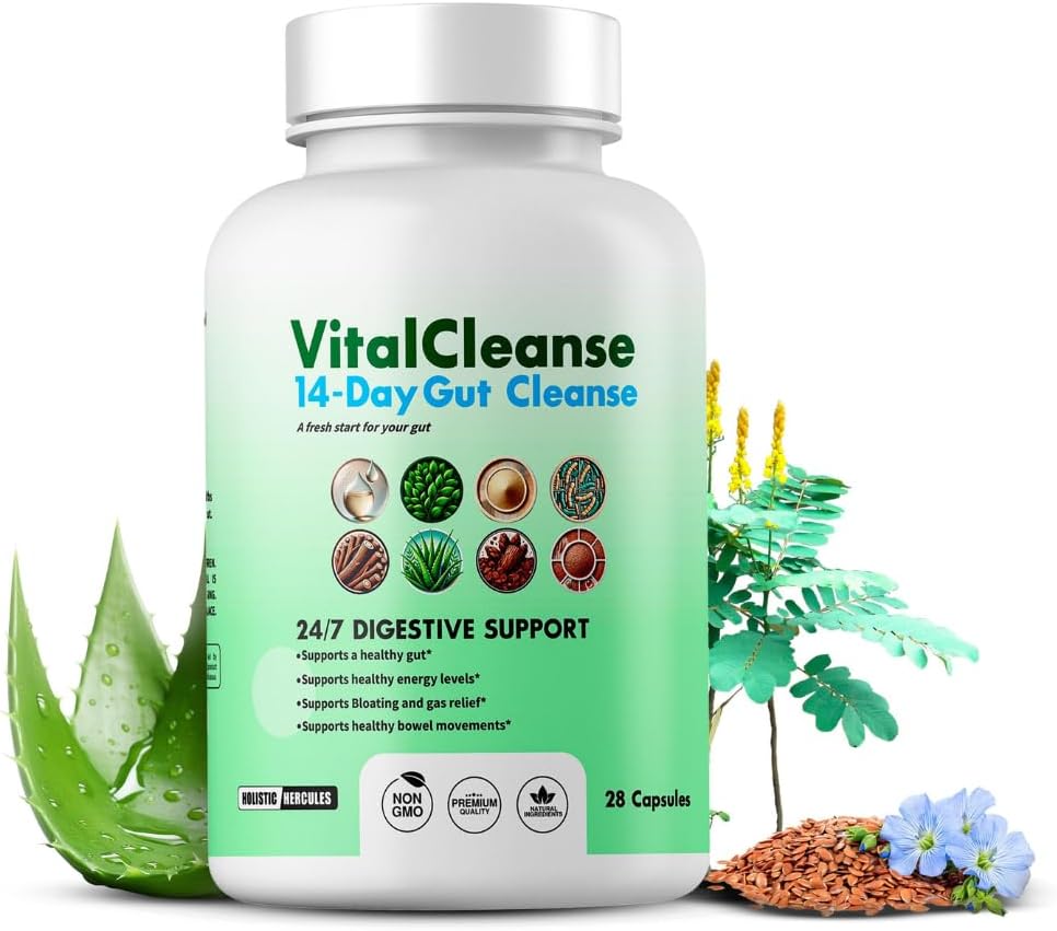 Holistiline Herakles Vital Cleanse - sügavalt värskendav 14-päevane taaselustav puhastus: soolestiku ja koloonia tugi