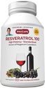 ANDREW LESSMAN Resveratrol-100mg - 30 kapslit - punane vein on kasulik, loomulikult esinev antioksüdant, ilma alkoholita. Söödalisandivaba