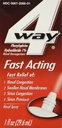 4Way Fast Acting ninasprei täiskasvanutele ja lastele 12+, Siinus ummikute leevendamine ja nina ummistuste leevendamine ninasprei - 1 Fl Oz Spray pudel