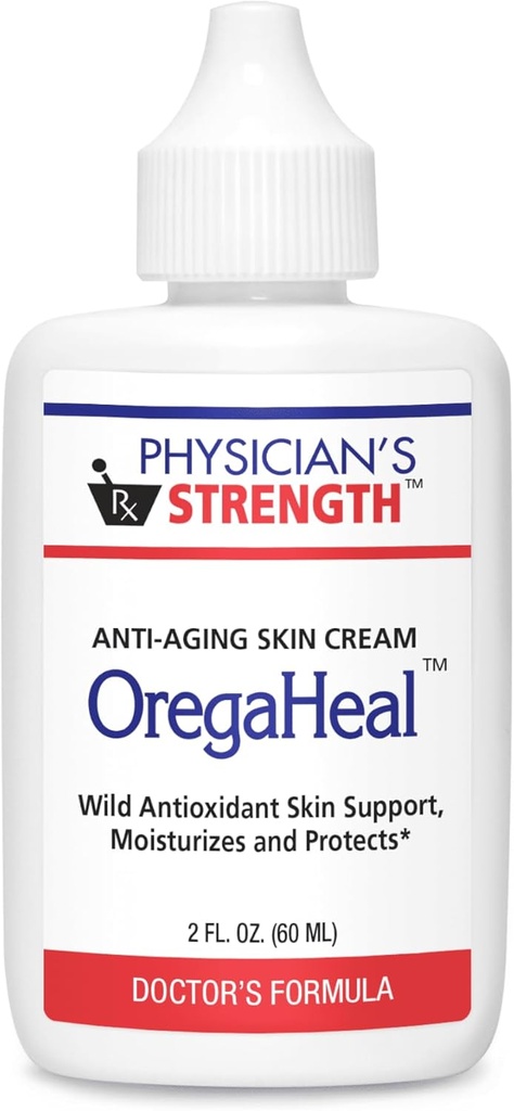Arsti tugevus OregaHeal Cream - 2 fl oz - vananemisvastane nahakreem - Wild Antioxidant Skin Support - niisutab ja kaitseb - sobib kõigile nahatüüpidele