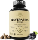 Quercetin & Resveratrooli täiendus viinamarjaseemnega - 425mg taimsed antioksüdandid ja heaolu toetus - polüfenoolid ja toitainete segu üldiseks terviseks, 30Ct