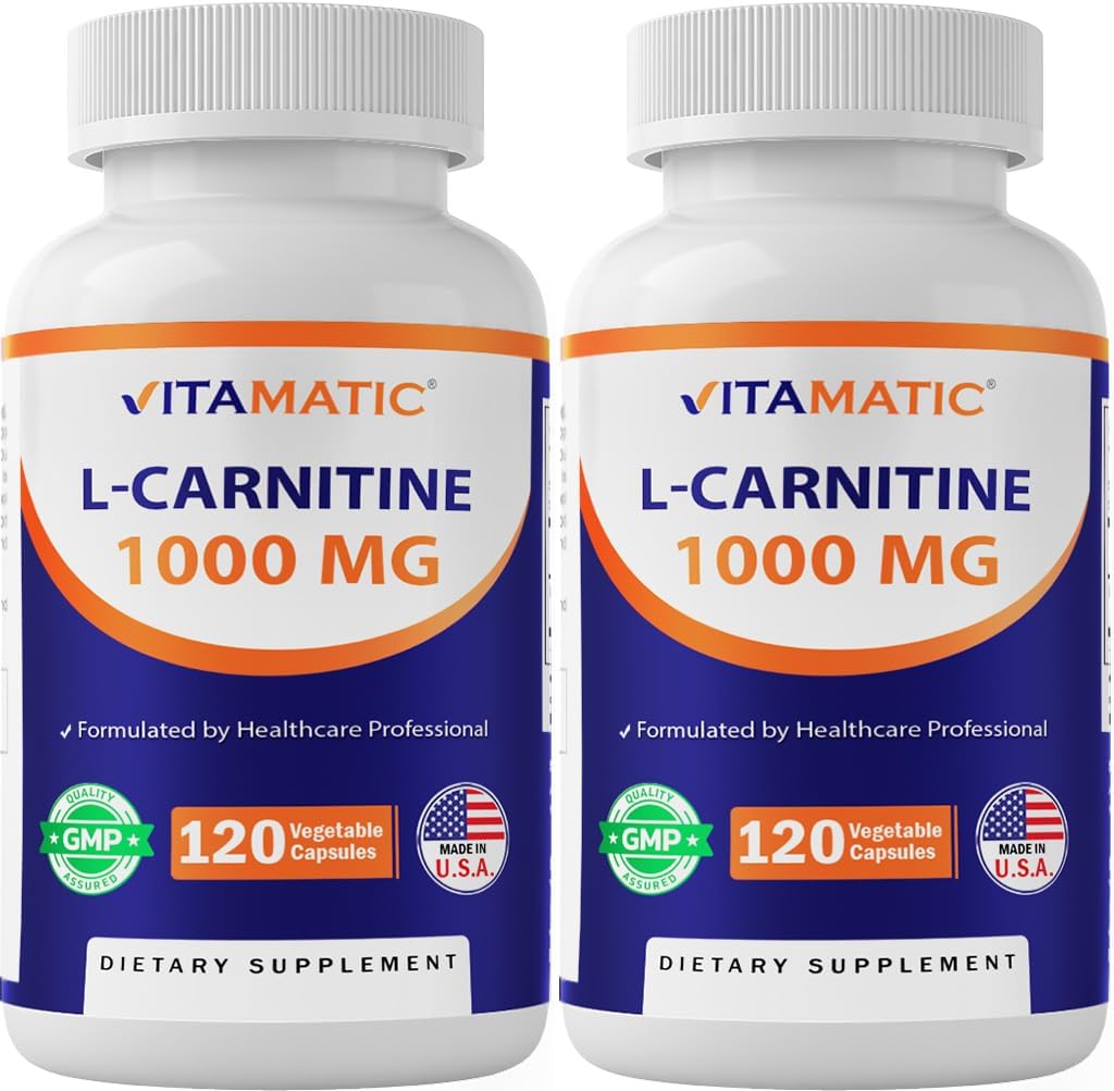 Vitamaatiline L-karnitiinfumaraat 1000 mg - 120 köögiviljakapslit (2 pudelit)