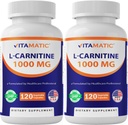 Vitamaatiline L-karnitiinfumaraat 1000 mg - 120 köögiviljakapslit (2 pudelit)