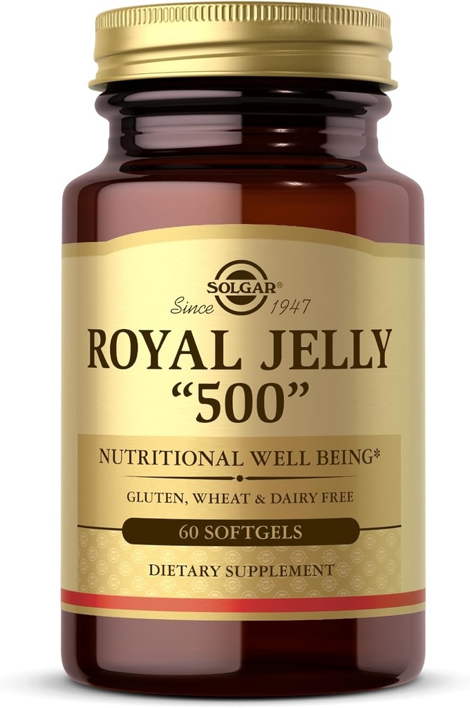 Solgar Royal Jelly "500" - 60 Softgels - Gluteenivaba, Piimavaba - 60 Servings