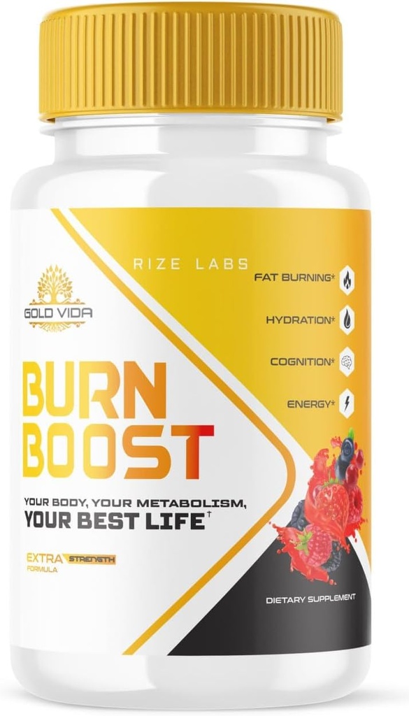 Rize labs Gold Vida Burn Boost kaalulangus täiendus, kapslid kogu keha heaolu ja tervisliku elustiili, pillid Leaner Füüsika (60 kapslit)