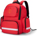 Trunab Esimene Responnder Bag Trauma Seljakott Tühi, Meditsiinilised Hädaabikomplektid Hoiukott EMT, EMS, Politsei, Tuletõrjujad, Ohutusametnikud - Patenteeritud Disain Punane