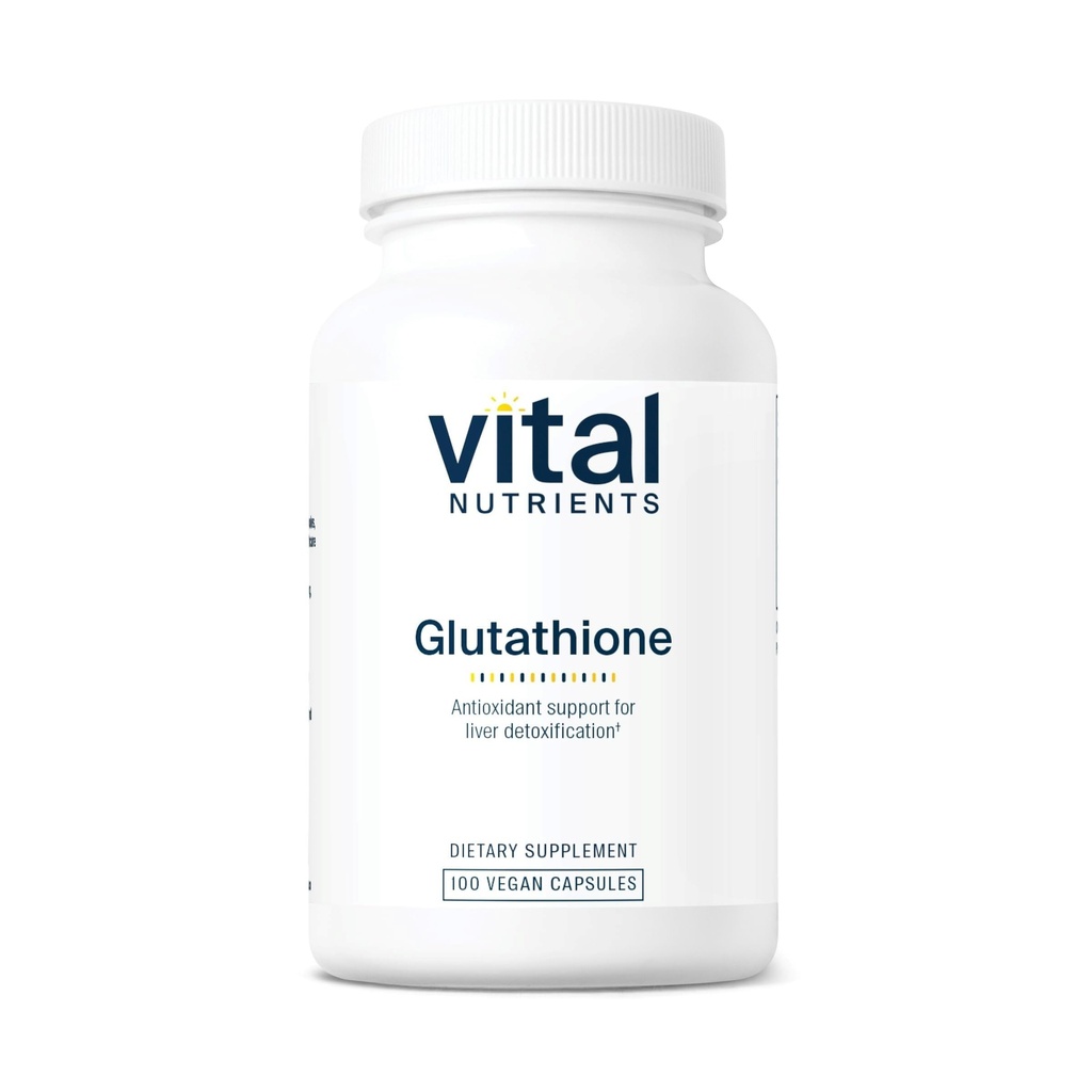 Vitaalsed toitained Glutatioon 400mg | Antioksüdandid Maksa detoksi toetuseks | Vegan Antioksüdandid Maksa tervise ja maksa detoksi edendamiseks * | Gluteen, piimatooted, sojavaba | Mitte-GMO | 100 kapslit