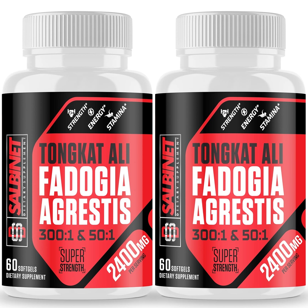 2400mg Fadogia Agrestis Tongkat Ali Supplements - Kolmanda osapoole testitud - 1400mg Fadogia Agrestis & 1000mg Tongkat Ali, maksimaalne tugevus, lihaste mass ja sportlik jõudlus, 2 pakendit