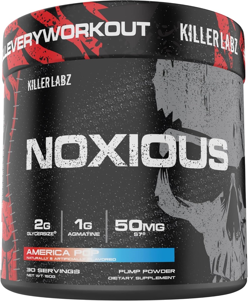 Mürgine Äärmuslik Lämmastikoksiidi Booster Pump Pre-Workout Pulber | Kestvus ja lihaste hoone | 30 Servings (America Pop)
