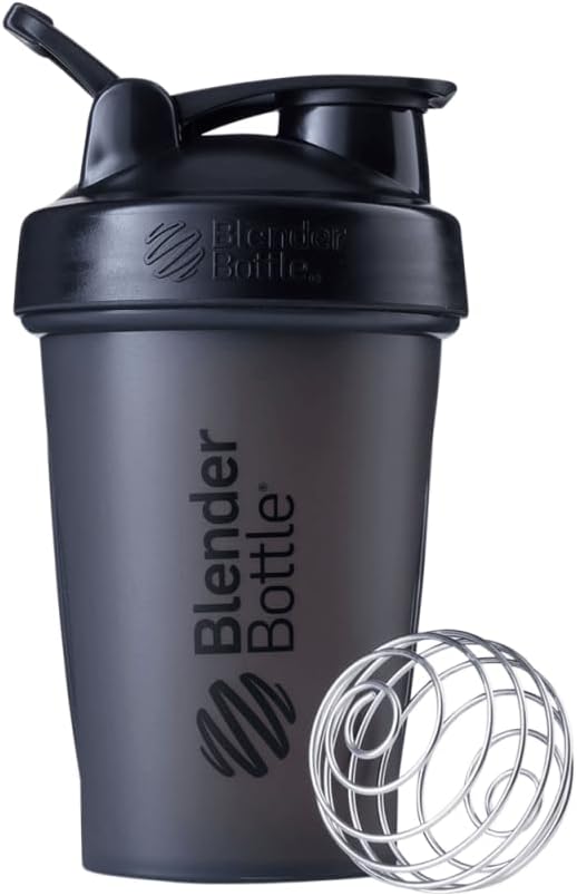 BlenderBottle Classic Shaker Bottle Ideaalne valgu raputamiseks ja enne treeningut, 20-kordne, must