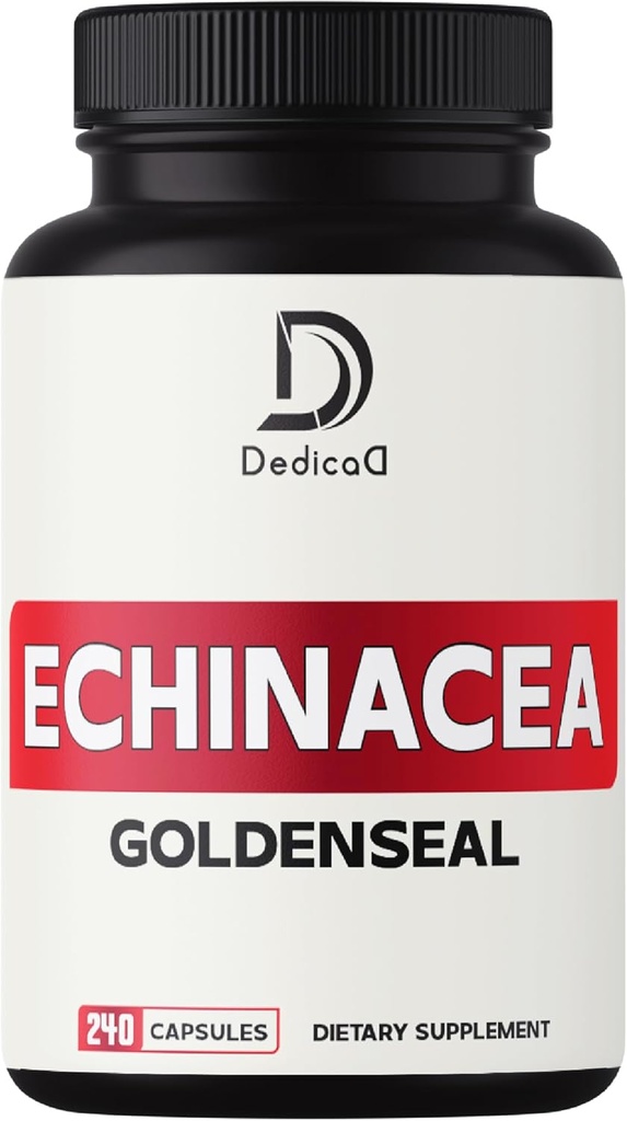 1000mg Echinacea Goldenseal kapslid - 240 4-kuulise pakkumise loend - immuunsüsteemi toetamine, heaolu ja üleüldine tervis